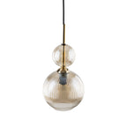 SOPHIA Amber Black Pendant Light – Glamour Clear Glass 1xE14