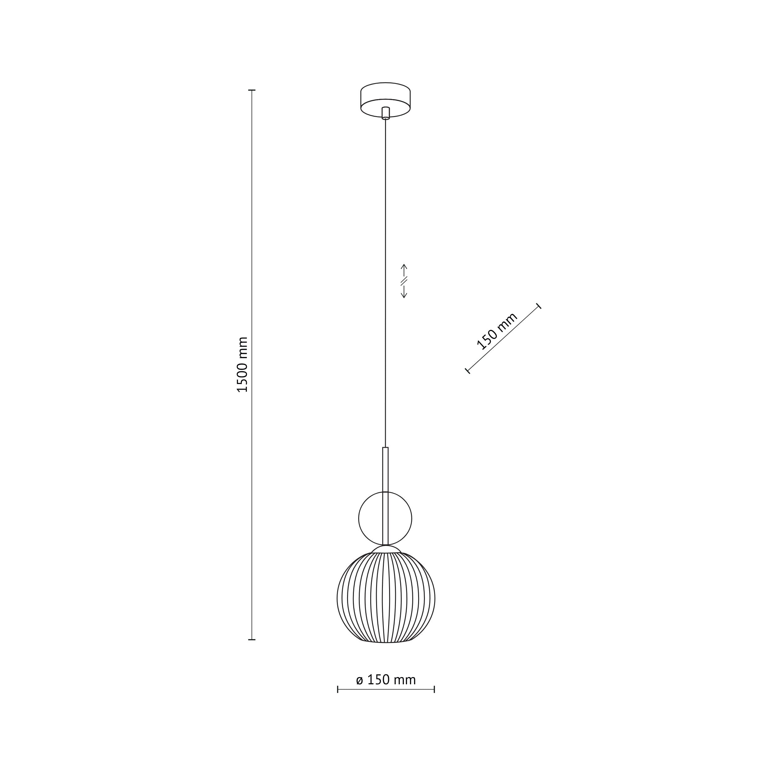 SOPHIA Amber Black Pendant Light – Glamour Clear Glass 1xE14