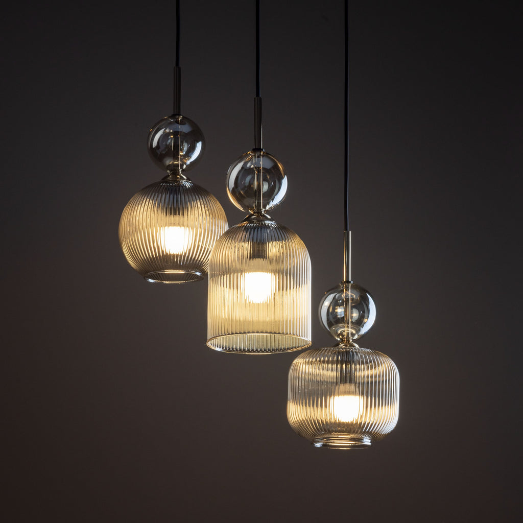 SOPHIA Black Cognac Pendant Chandelier – Glamour 3xE14