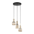SOPHIA Black Cognac Pendant Chandelier – Glamour 3xE14