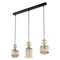 SOPHIA Black Cognac Pendant Chandelier – Glamour 3xE14 Glass
