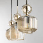 SOPHIA Black Cognac Pendant Chandelier – Glamour 3xE14 Glass