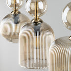 SOPHIA Black Cognac Pendant Chandelier – Glamour 3xE14 Glass