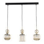 SOPHIA Black Cognac Pendant Chandelier – Glamour 3xE14 Glass