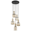 SOPHIA Black Cognac Pendant Chandelier – Glamour 5xE14