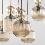 SOPHIA Black Cognac Pendant Chandelier – Glamour 5xE14