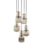 SOPHIA Black Cognac Pendant Chandelier – Glamour 5xE14