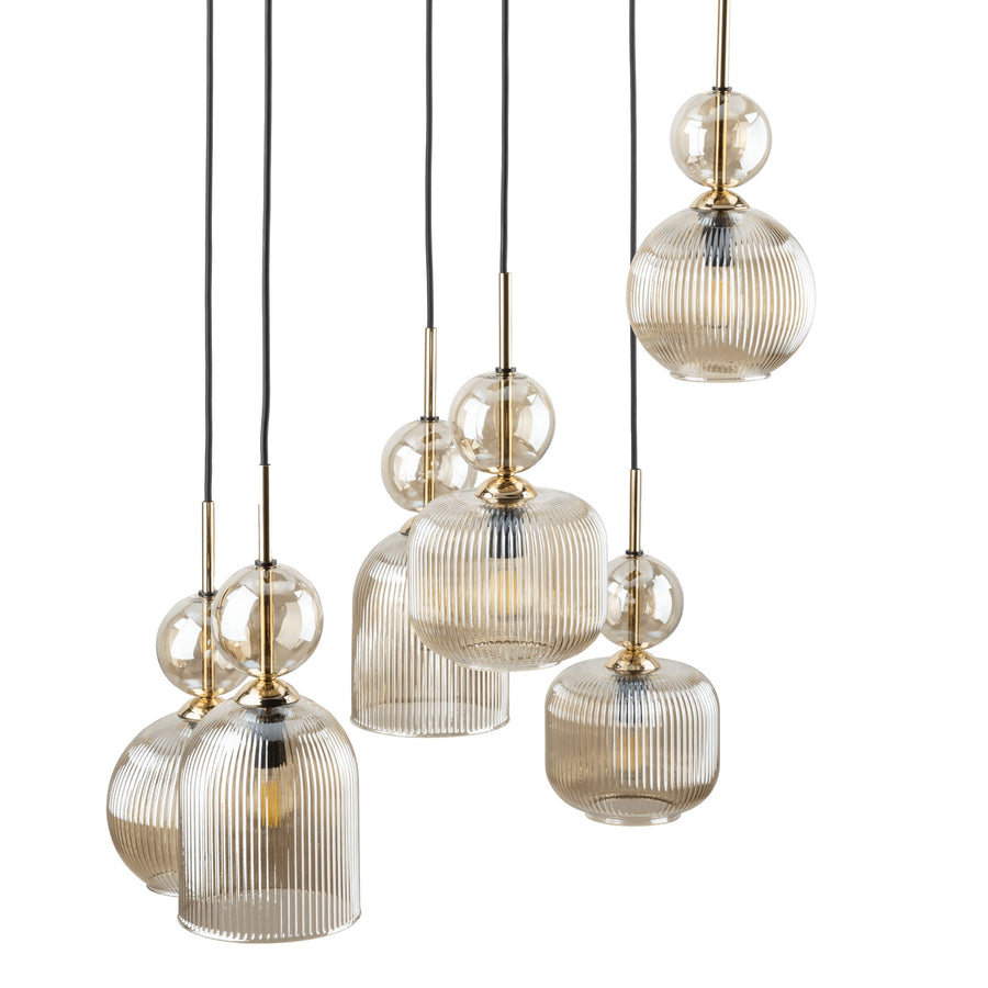 SOPHIA Black Gold Industrial Chandelier – Modern 6xE14