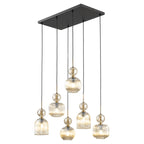 SOPHIA Black Gold Industrial Chandelier – Modern 6xE14