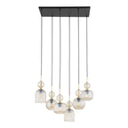 SOPHIA Black Gold Industrial Chandelier – Modern 6xE14