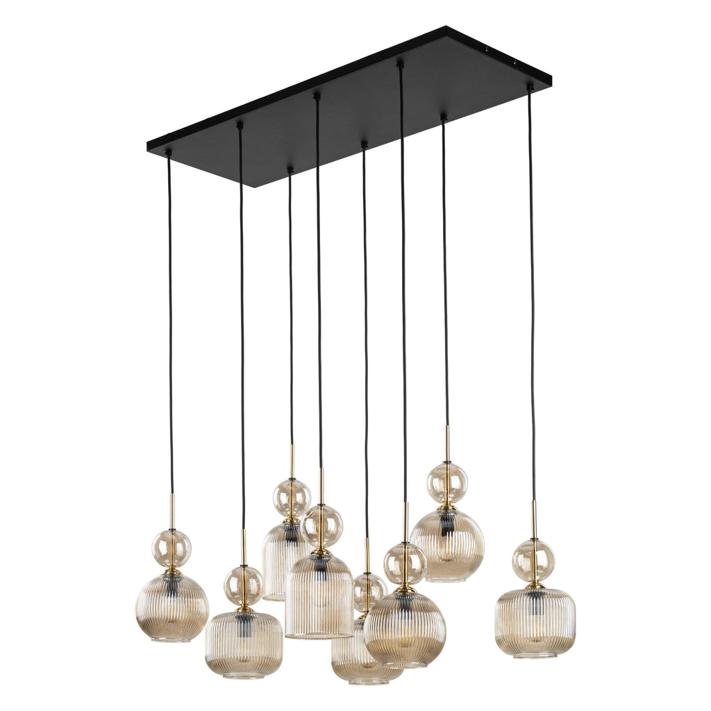 SOPHIA Black Cognac Pendant Chandelier – Glamour 8xE14