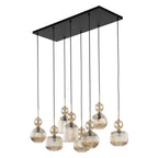 SOPHIA Black Cognac Pendant Chandelier – Glamour 8xE14