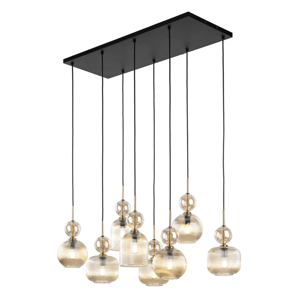 SOPHIA Black Cognac Pendant Chandelier – Glamour 8xE14
