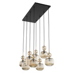 SOPHIA Black Cognac Pendant Chandelier – Glamour 8xE14