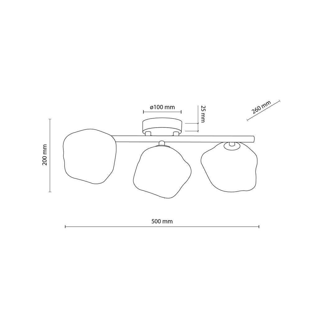 LAVA Ceiling Light 3xG9 – Modern
