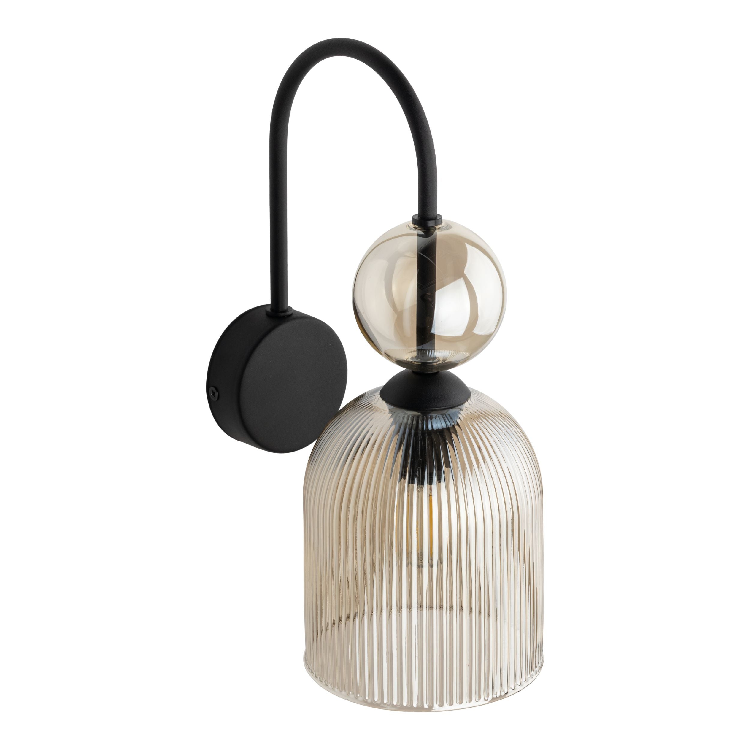 SOPHIA Black Cognac Wall Sconce