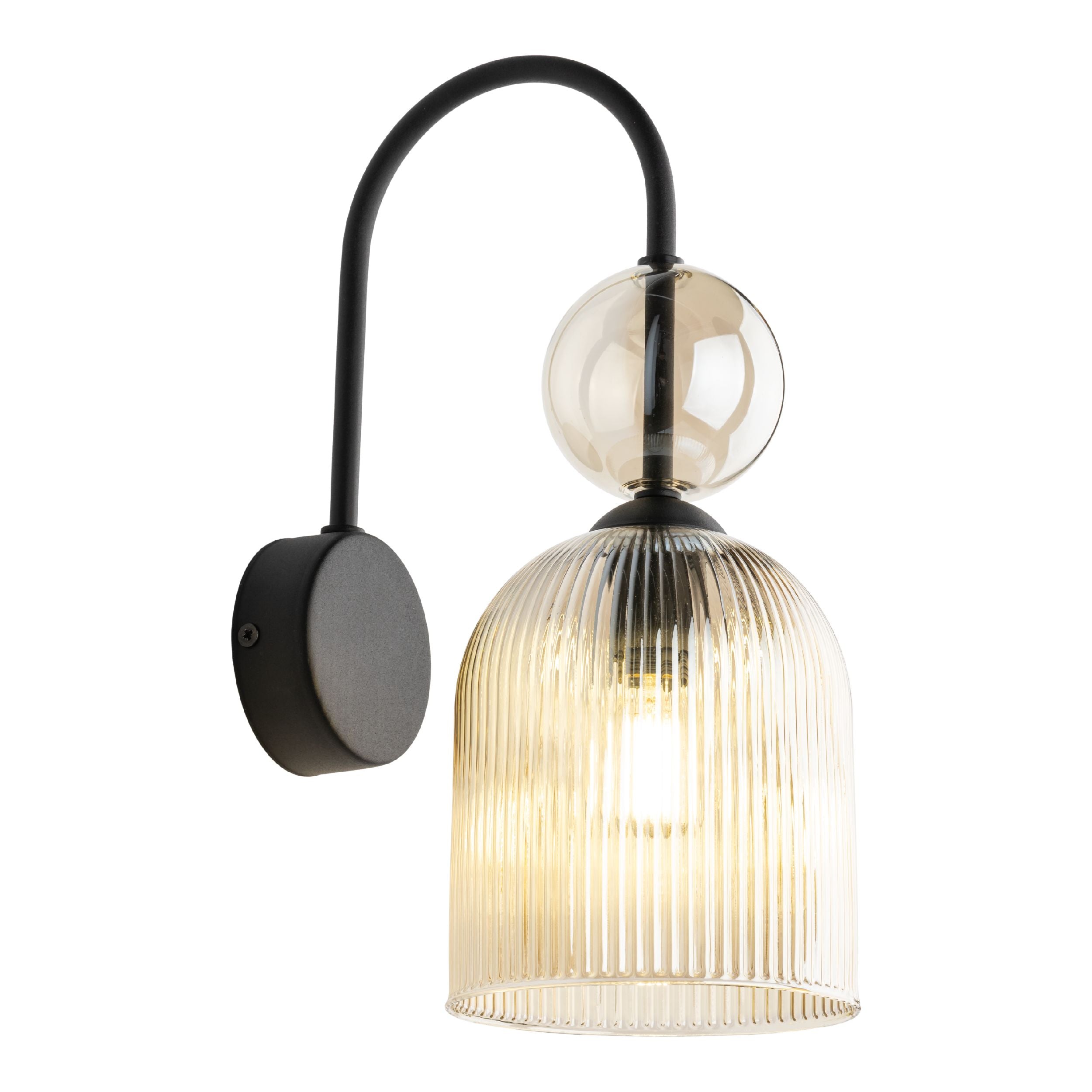 SOPHIA Black Cognac Wall Sconce