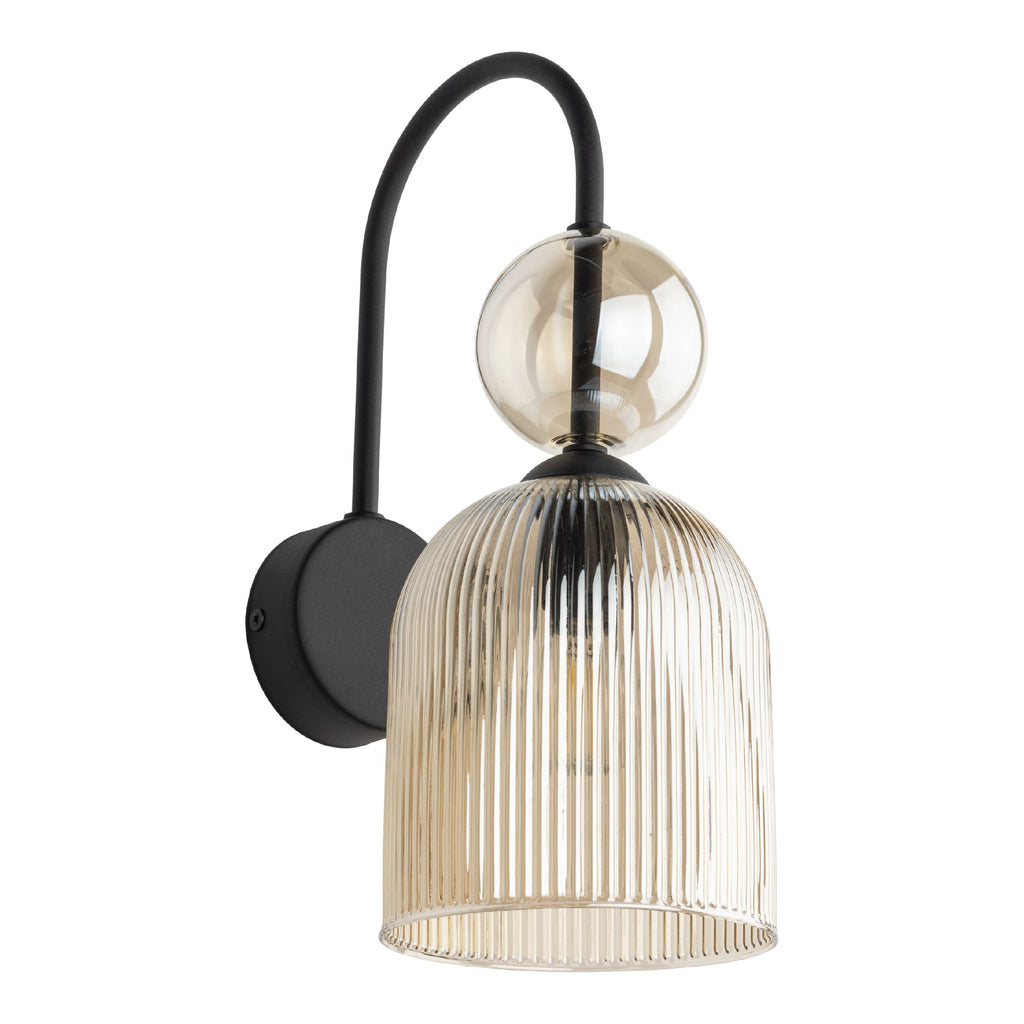 SOPHIA Black Cognac Wall Sconce