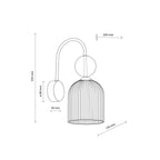 SOPHIA Black Cognac Wall Sconce