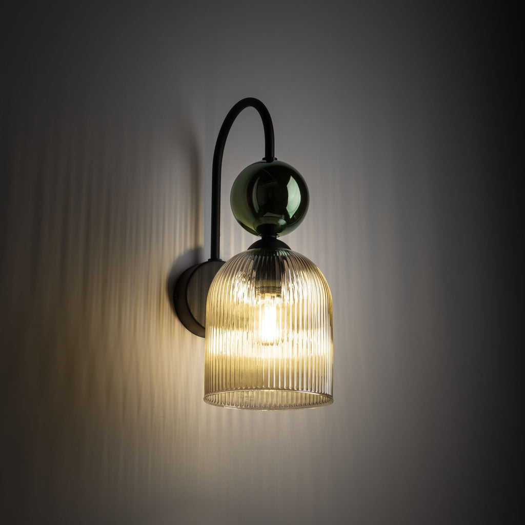 SOPHIA Green Cognac Wall Sconce