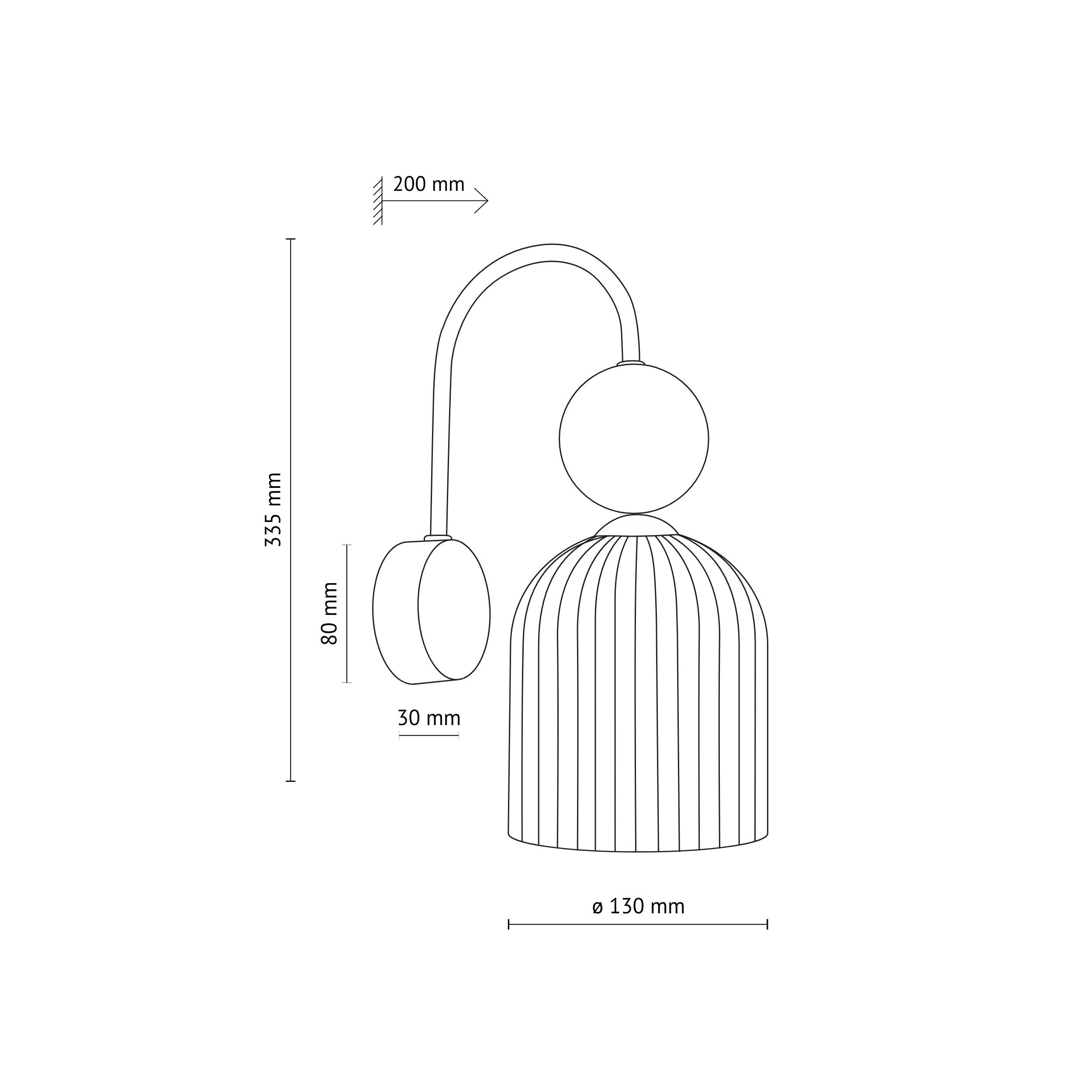 SOPHIA Green Cognac Wall Sconce