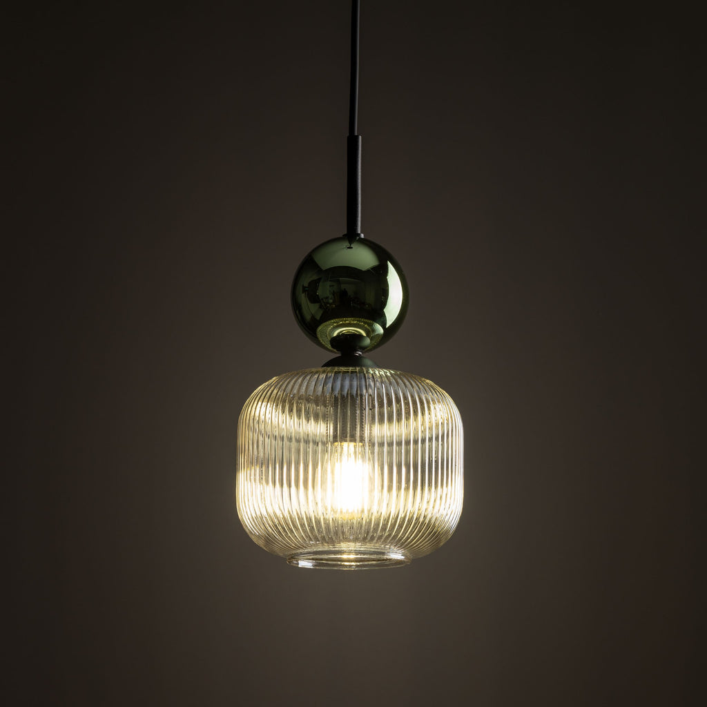 SOPHIA Green Cognac Pendant Light – Glamour 1xE14