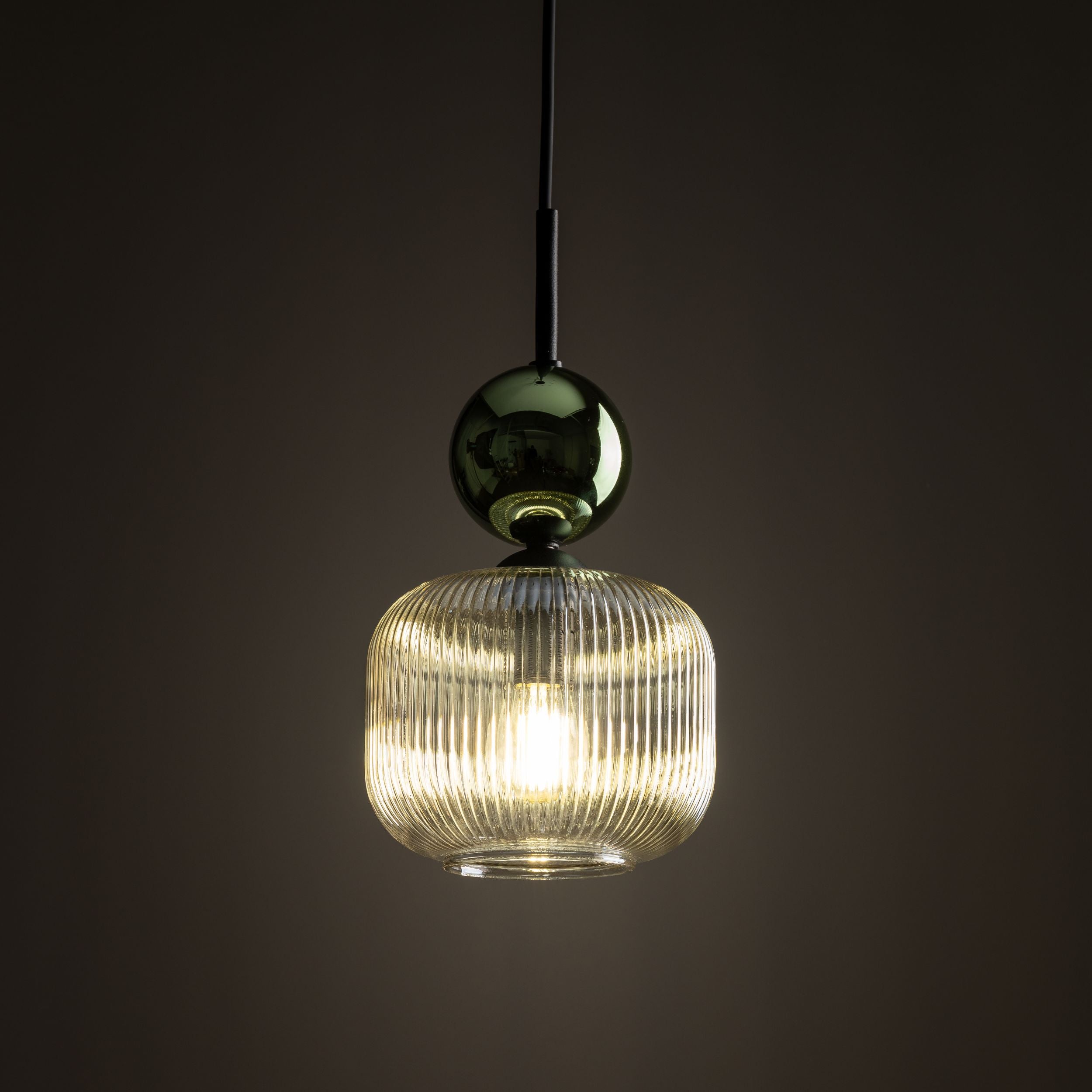 SOPHIA Green Cognac Pendant Light – Glamour 1xE14