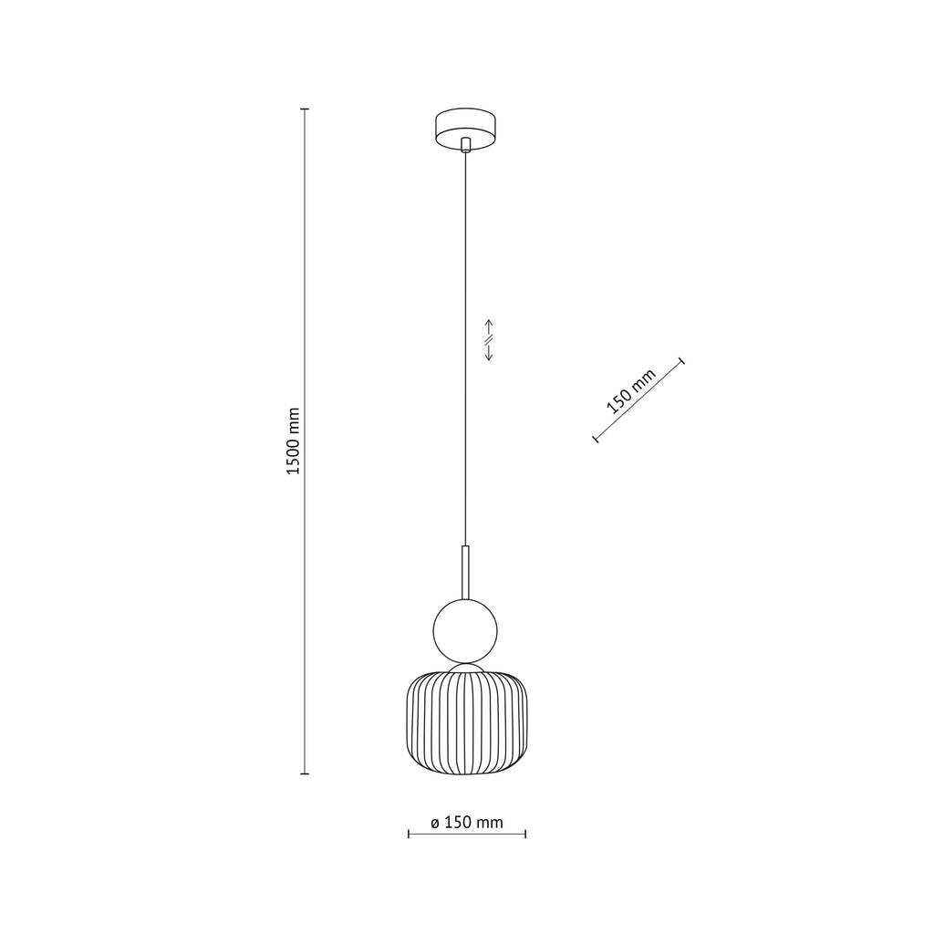 SOPHIA Green Cognac Pendant Light – Glamour 1xE14