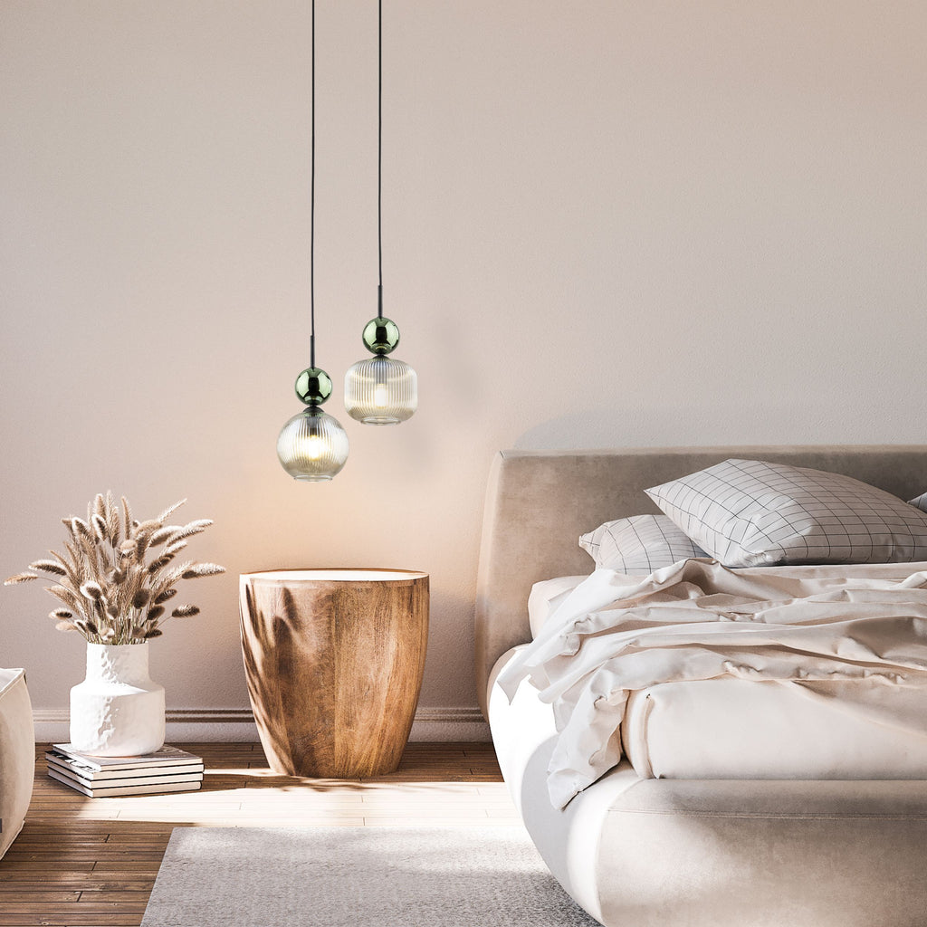 SOPHIA Green Cognac Pendant Light – Glamour 1xE14 B
