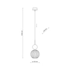 SOPHIA Green Cognac Pendant Light – Glamour 1xE14 B