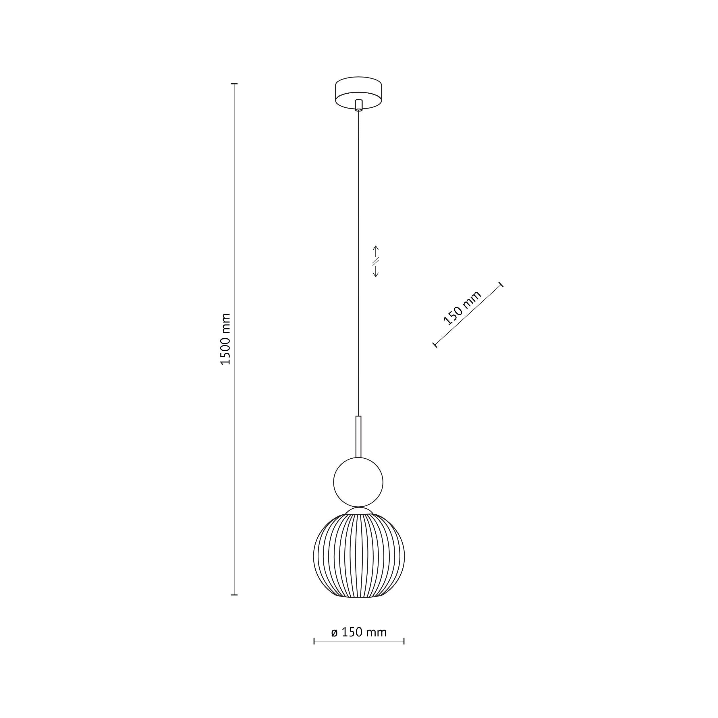 SOPHIA Green Cognac Pendant Light – Glamour 1xE14 B
