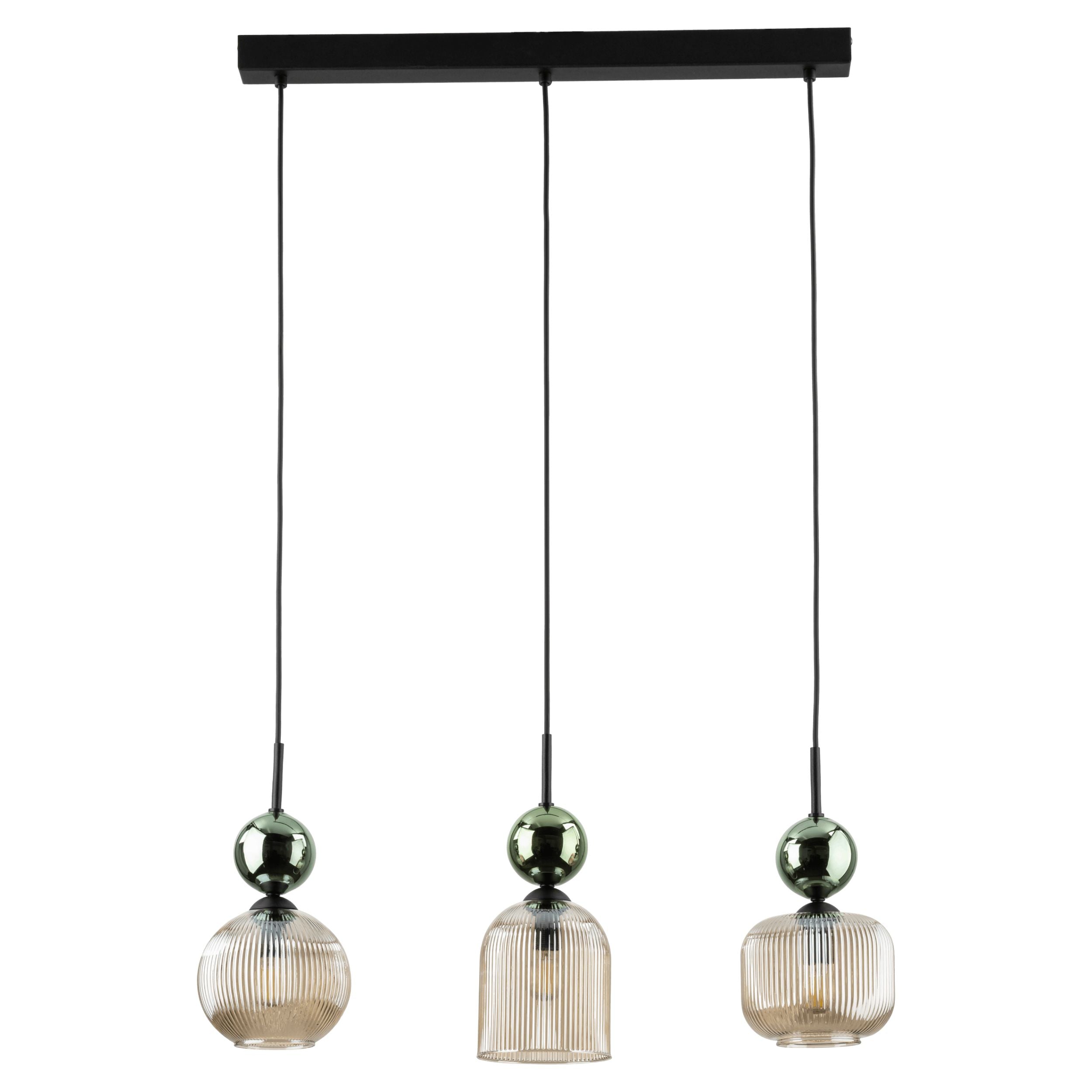 SOPHIA Green Cognac Pendant Chandelier – Glamour 3xE14