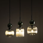 SOPHIA Green Cognac Pendant Chandelier – Glamour 3xE14