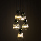 SOPHIA Green Cognac Pendant Chandelier – Glamour 5xE14