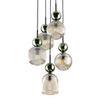 SOPHIA Green Cognac Pendant Chandelier – Glamour 5xE14