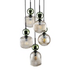 SOPHIA Green Cognac Pendant Chandelier – Glamour 5xE14