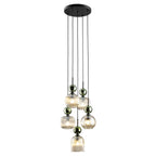 SOPHIA Green Cognac Pendant Chandelier – Glamour 5xE14