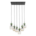 SOPHIA Green Cognac Pendant Chandelier – Glamour 6xE14