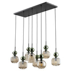 SOPHIA Green Cognac Pendant Chandelier – Glamour 8xE14