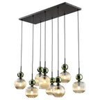 SOPHIA Green Cognac Pendant Chandelier – Glamour 8xE14