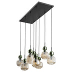 SOPHIA Green Cognac Pendant Chandelier – Glamour 8xE14