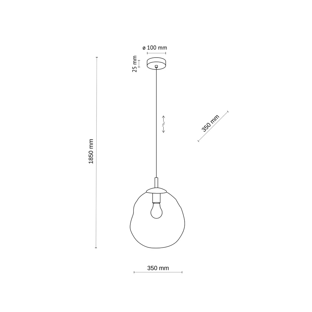 LAVA L Pendant Light – Modern 1xE27