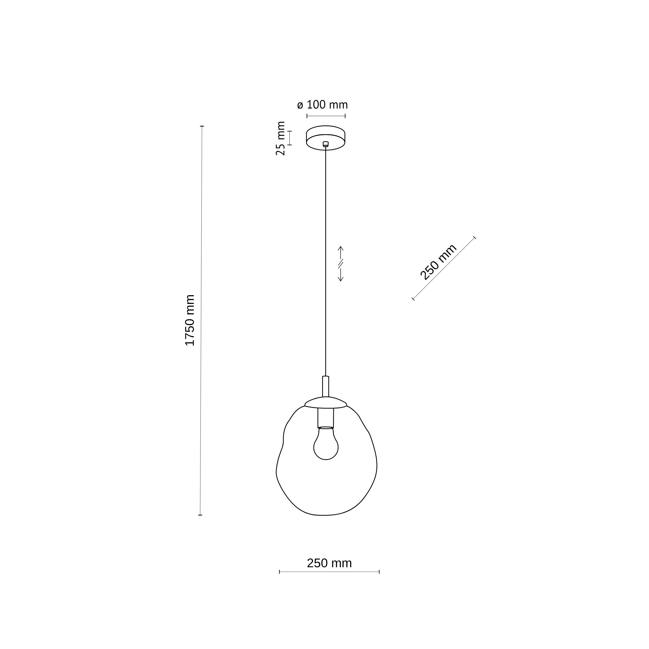 LAVA M Pendant Light – Modern 1xE27