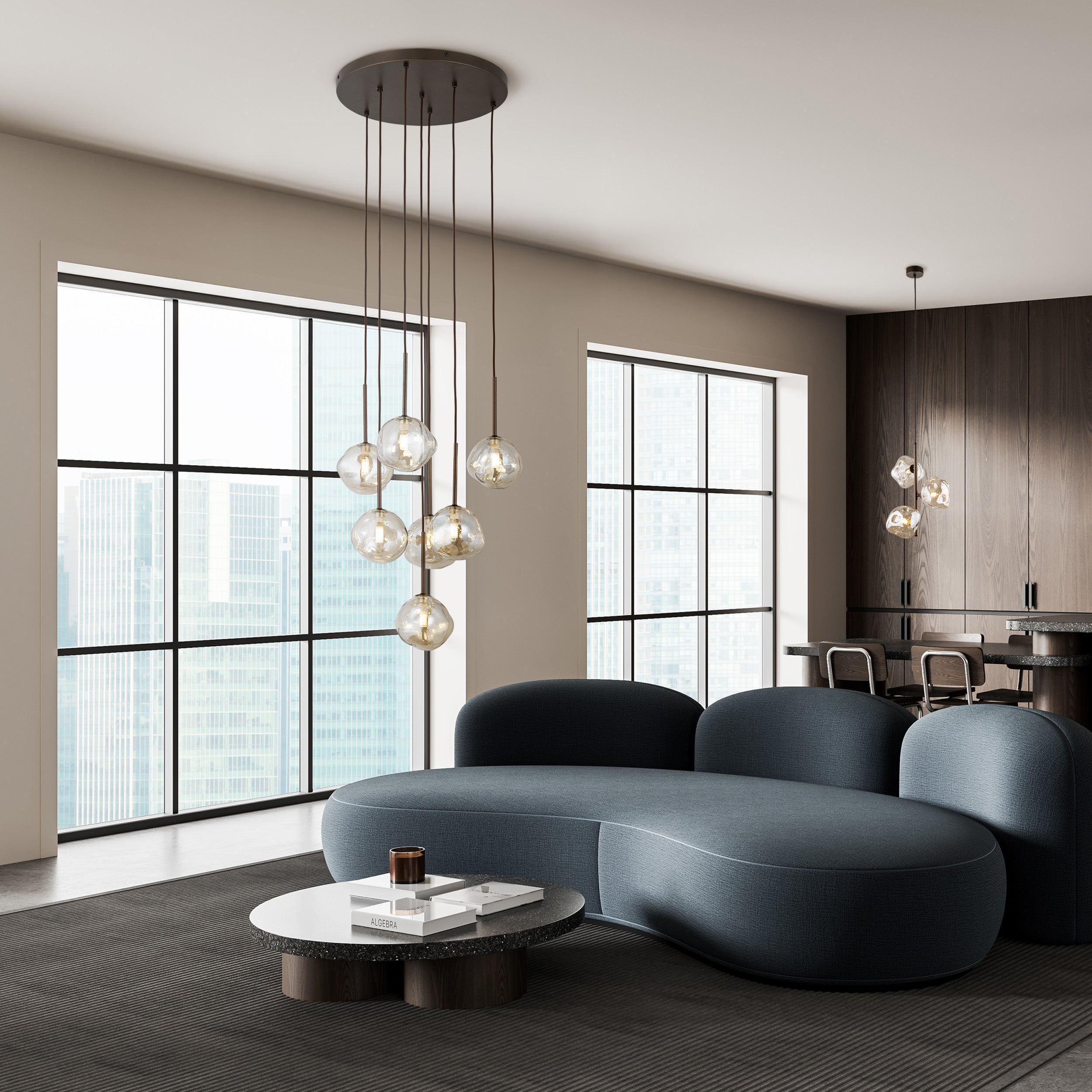 LAVA Pendant Chandelier 7xG9 New – Modern