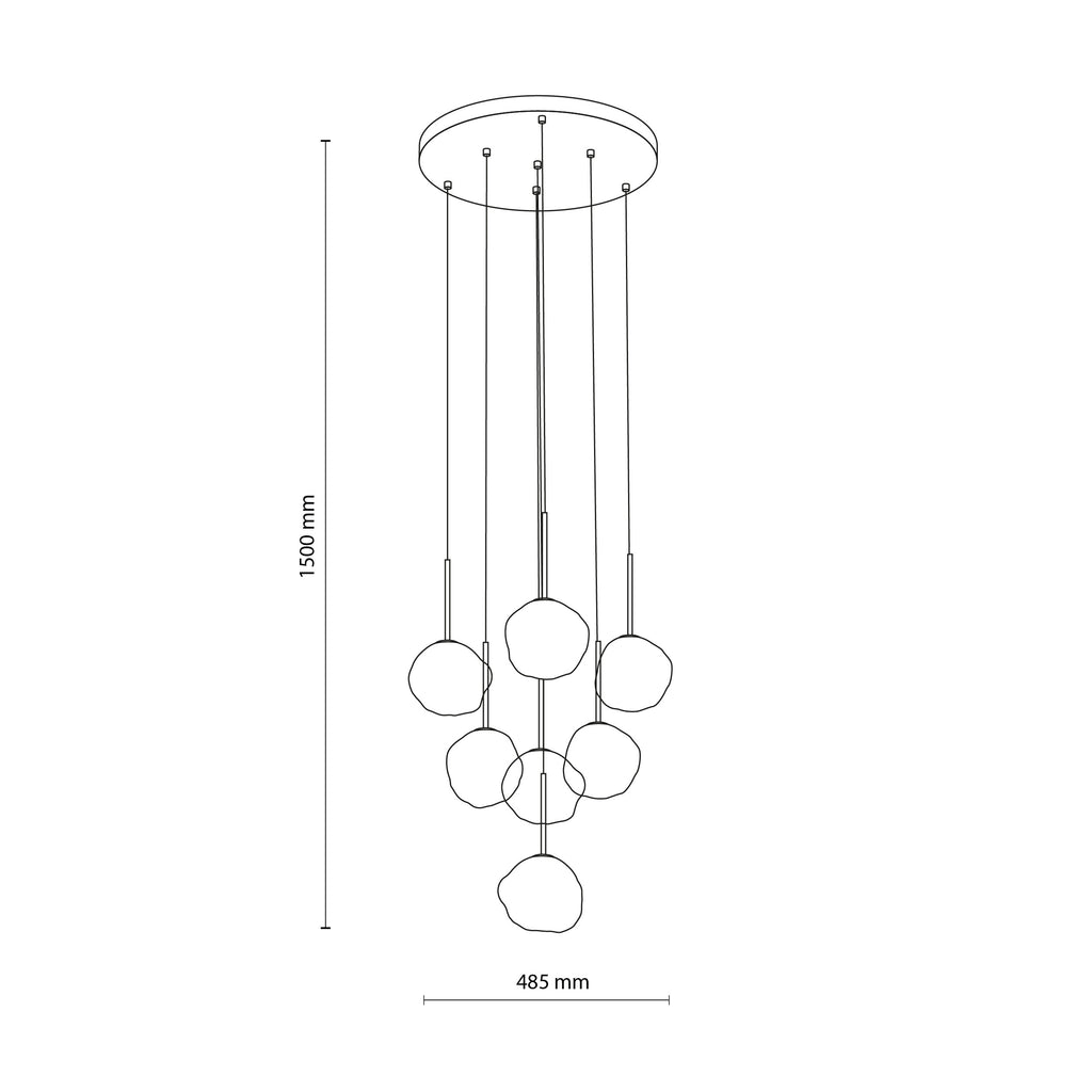 LAVA Pendant Chandelier 7xG9 New – Modern