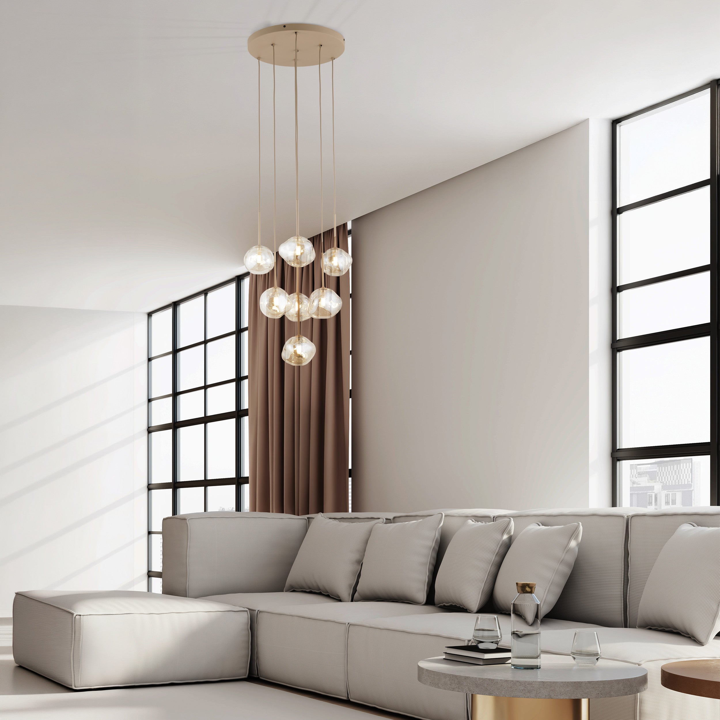 LAVA Pendant Chandelier 7xG9 New – Modern