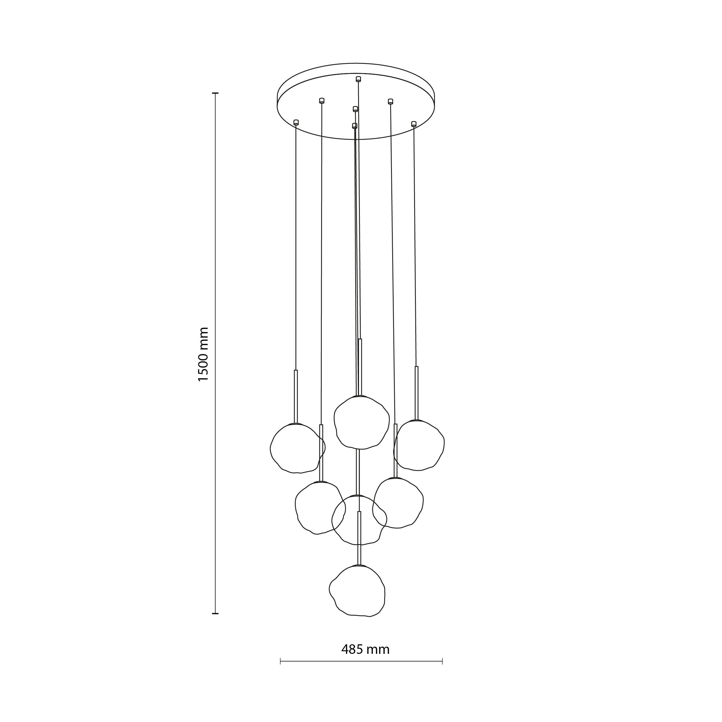LAVA Pendant Chandelier 7xG9 New – Modern
