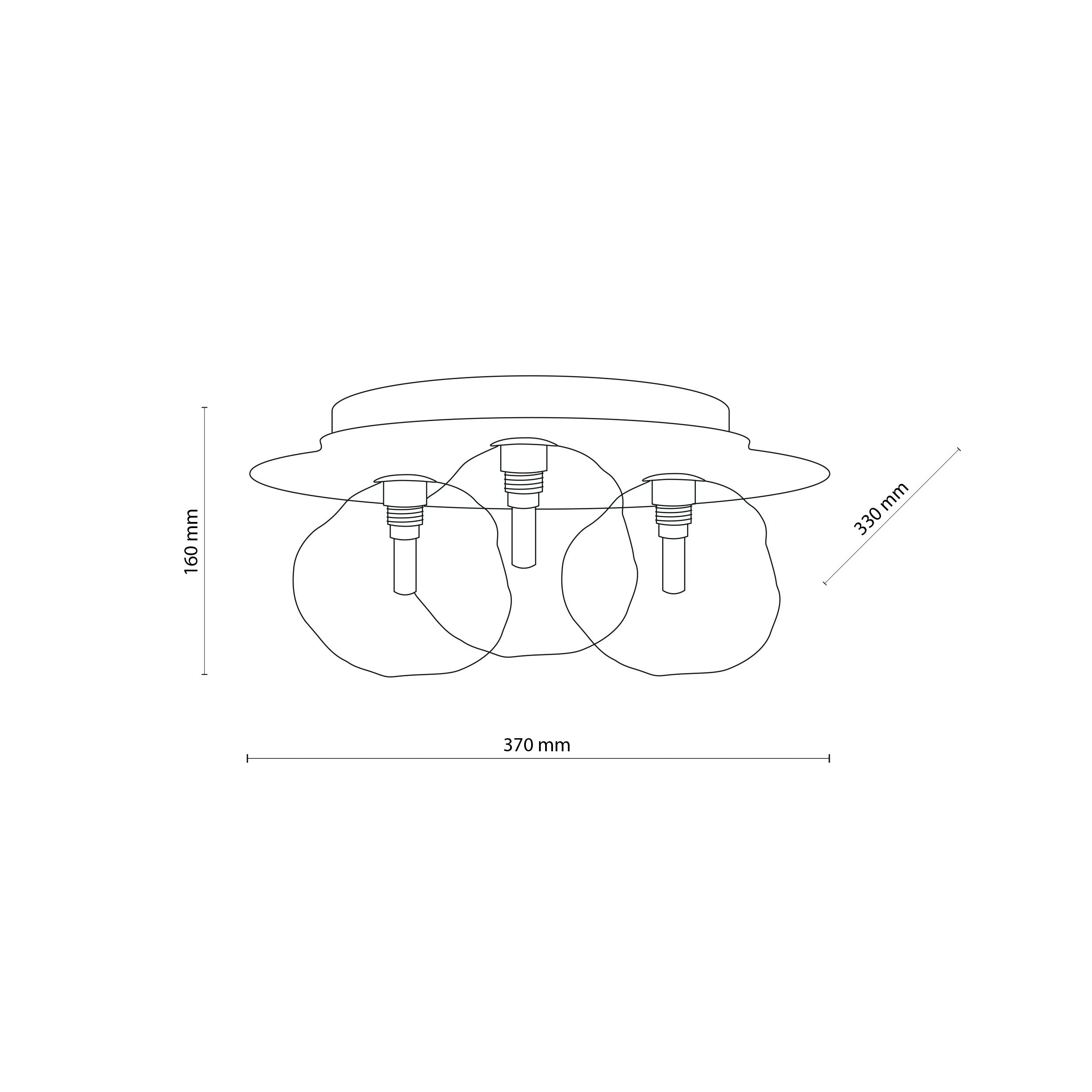LAVA Ceiling Light 3xG9 New – Modern