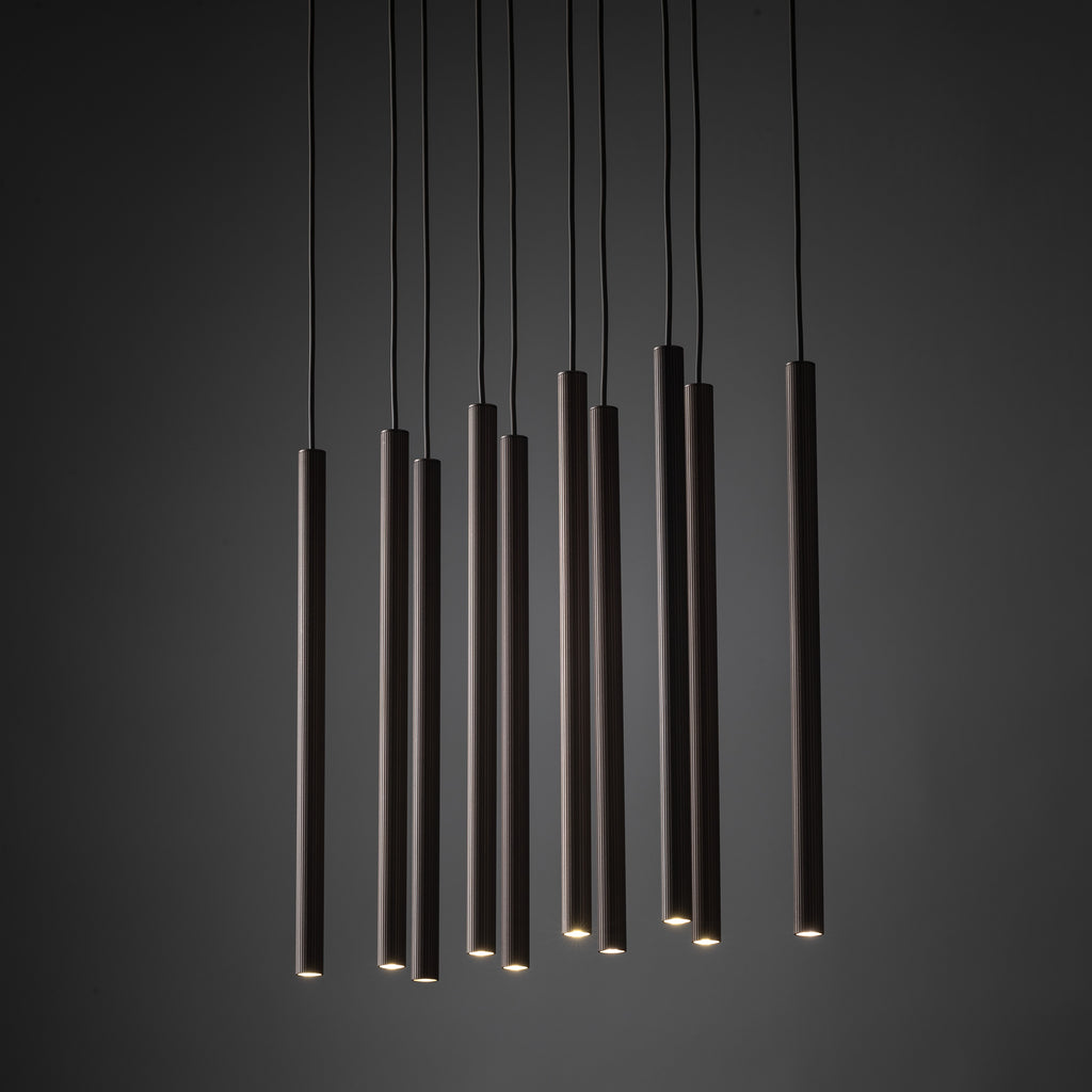 FERRO Linear Chandelier 10xG9 – Industrial