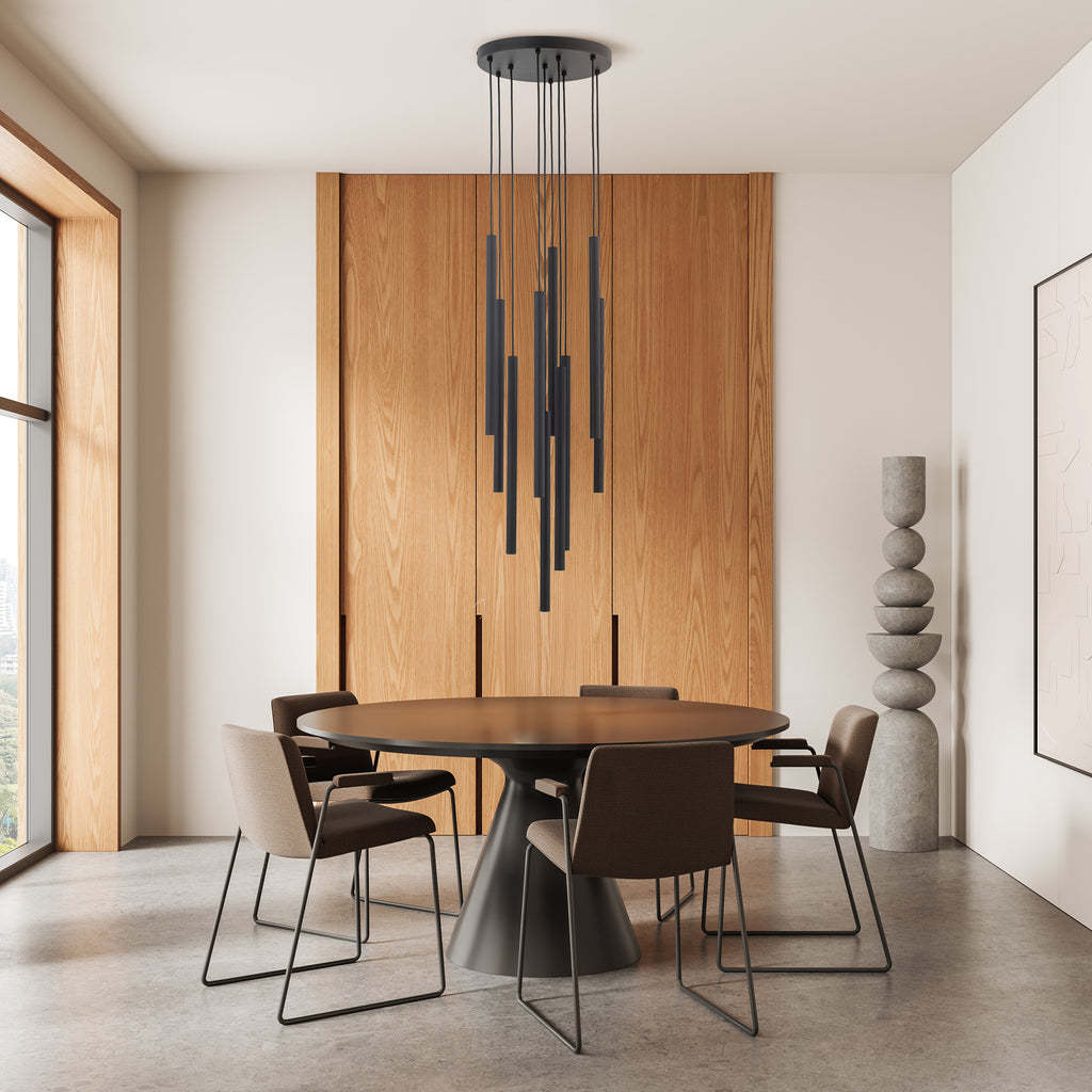 FERRO Ring Chandelier 10xG9 – Industrial